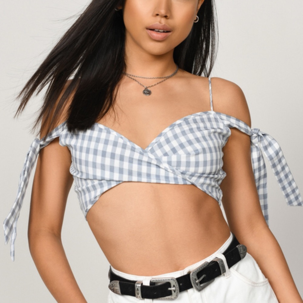 NWT Tobi Gingham Crop Top